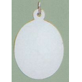 Precious Metal Oval Engravable Charm